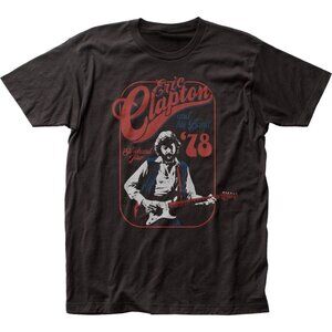 Eric Clapton Slowhand Tour Men's T-Shirt, New Black Rock & Roll Band Tee 94